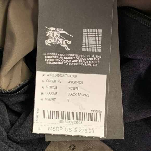 BURBERRY BRIT Size S Brown Beige Polyamide Blend Contrast Trim Swimsuit - Picture 8 of 8